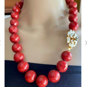 Stella & Dot Bloom Flower hibiscus statement necklace